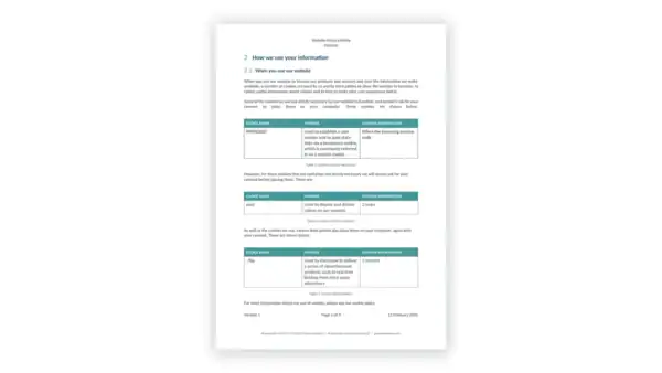 ISO 27701 toolkit sample: EXAMPLE Website Privacy Policy