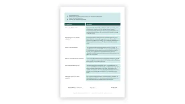 ISO 27701 toolkit sample: EXAMPLE PII - Initial Questionnaire