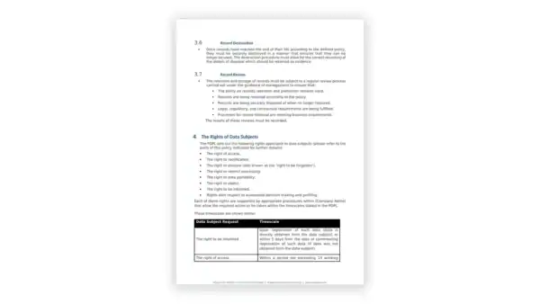 ISO 27701 toolkit sample: Data Privacy Policy