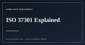 ISO 37301 compliance management systems standard