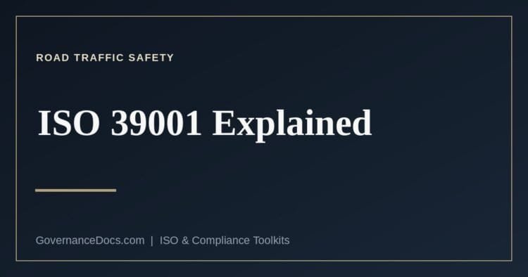ISO 39001 road traffic safety management systems