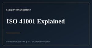 ISO 41001 facility management system requirements