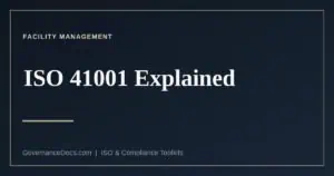 ISO 41001 facility management system requirements