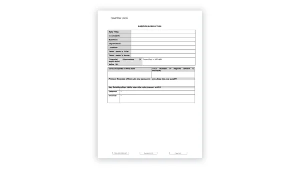 ISO 42001 toolkit sample: Form_7_Job Description