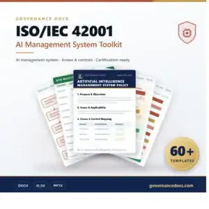 AI management system toolkit for ISO/IEC 42001 compliance.