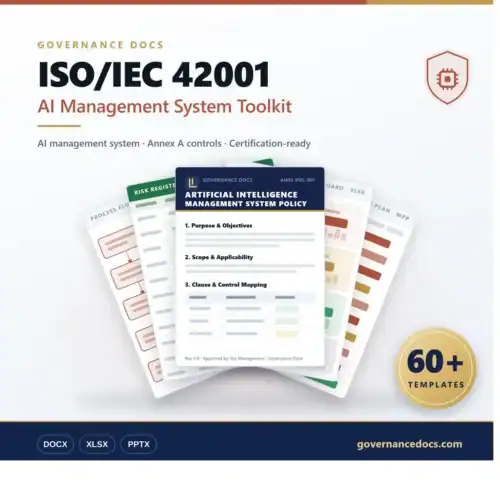 AI management system toolkit for ISO/IEC 42001 compliance.