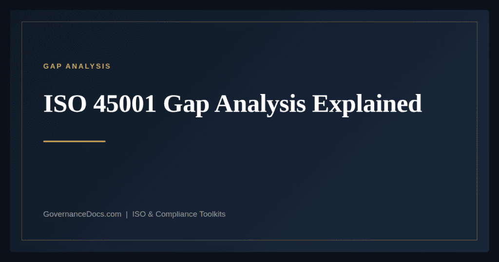ISO 45001 Gap Analysis — guide from Governance Docs