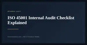 ISO 45001 Internal Audit Checklist — guide from Governance Docs