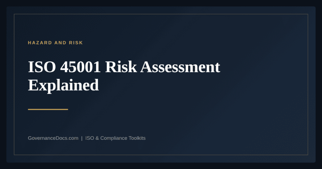 ISO 45001 Risk Assessment — guide from Governance Docs