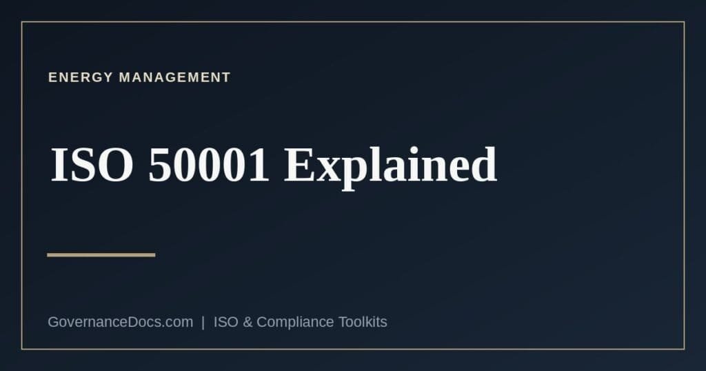 ISO 50001 energy management system requirements