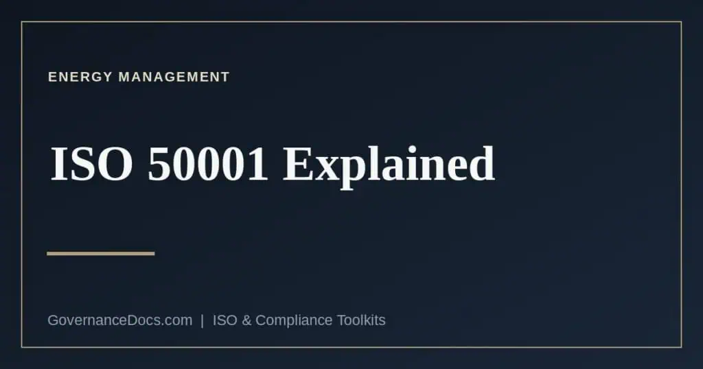 ISO 50001 energy management system requirements