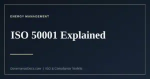 ISO 50001 energy management system requirements