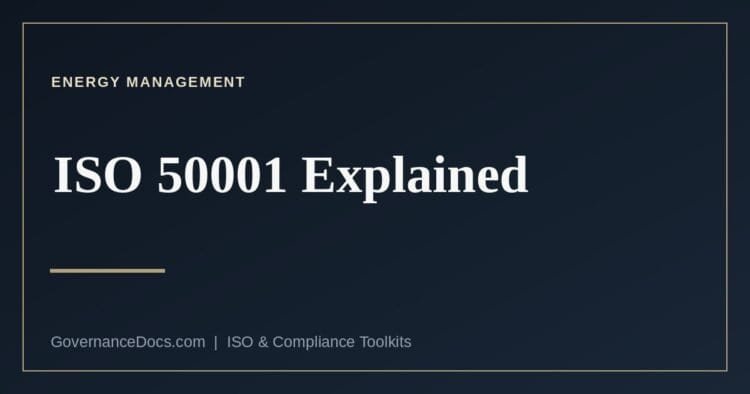 ISO 50001 energy management system requirements