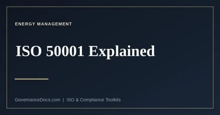 ISO 50001 energy management system requirements