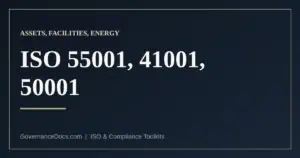 ISO 55001 asset management, ISO 41001 facility management and ISO 50001 energy management compared