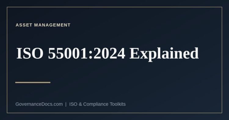 ISO 55001:2024 asset management system requirements