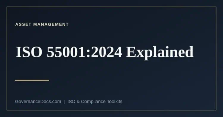 ISO 55001:2024 asset management system requirements