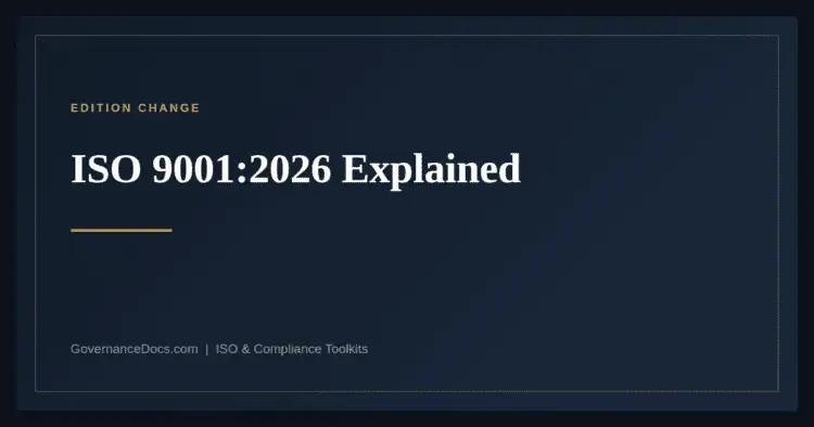ISO 9001:2026 — guide from Governance Docs