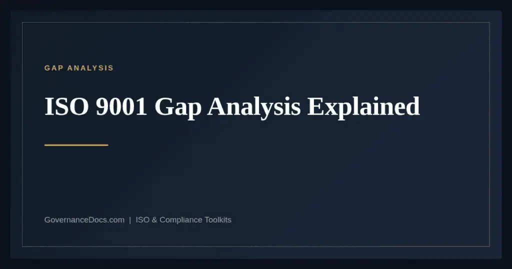 ISO 9001 Gap Analysis — guide from Governance Docs
