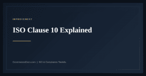 ISO clause 10 improvement explained — Annex SL harmonized structure