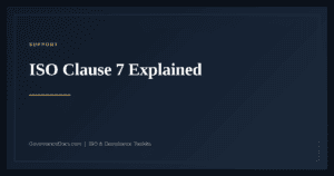 ISO clause 7 support explained — Annex SL harmonized structure