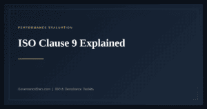 ISO clause 9 performance evaluation explained — Annex SL harmonized structure
