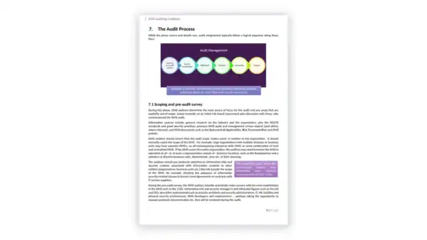 ISO 27001 toolkit ISMS auditing guideline showing the internal audit process