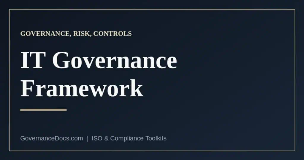 IT governance framework layers compared: COBIT 2019 for governance, ISO 31000 for risk, CIS Controls for implementation