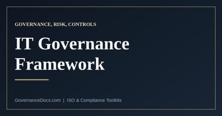 IT governance framework layers compared: COBIT 2019 for governance, ISO 31000 for risk, CIS Controls for implementation