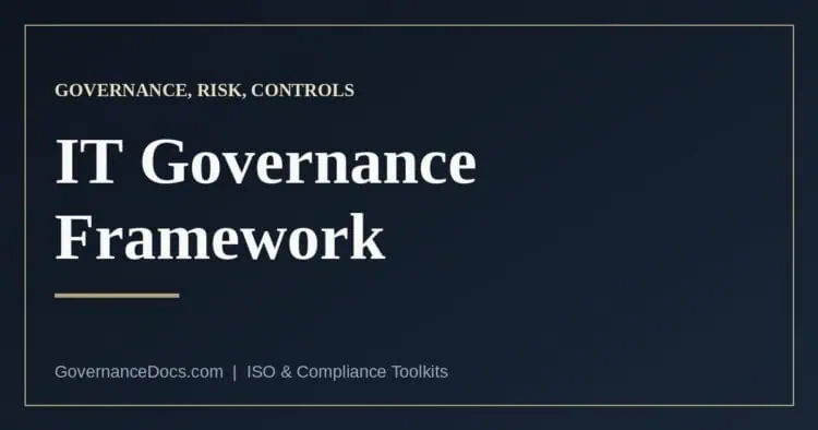 IT governance framework layers compared: COBIT 2019 for governance, ISO 31000 for risk, CIS Controls for implementation