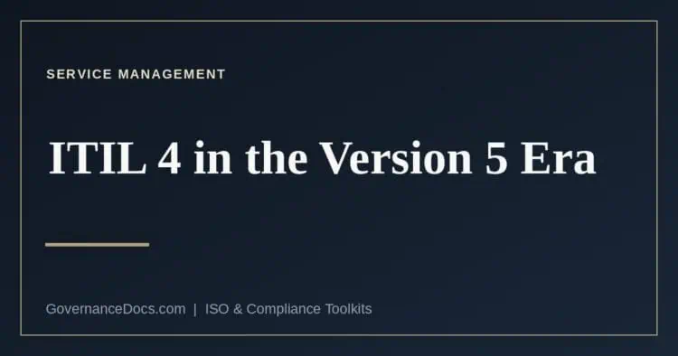 ITIL 4 service management and the arrival of ITIL Version 5