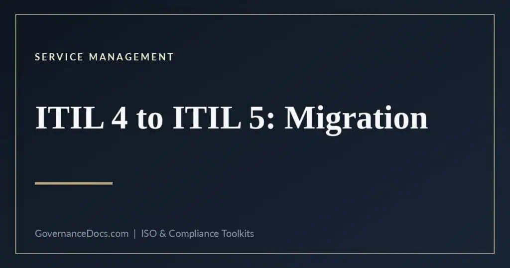 ITIL 4 to ITIL 5 - what needs rewriting