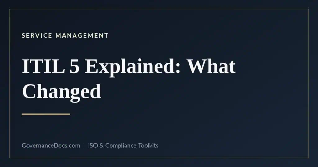 ITIL 5 explained — what changed from ITIL 4