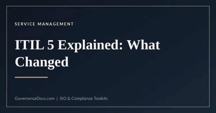 ITIL 5 explained — what changed from ITIL 4
