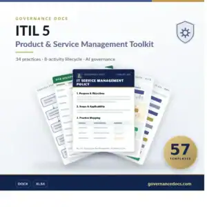 ITIL 5 Toolkit — ITIL (Version 5) product and service management templates