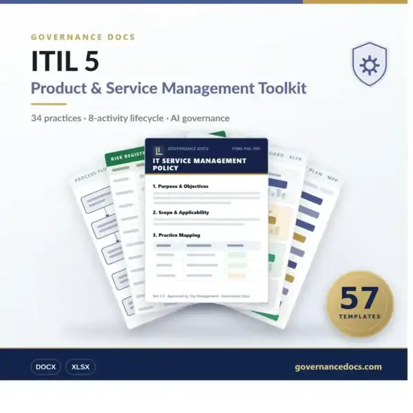 ITIL 5 Toolkit — ITIL (Version 5) product and service management templates