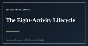 ITIL product and service lifecycle - the eight activities