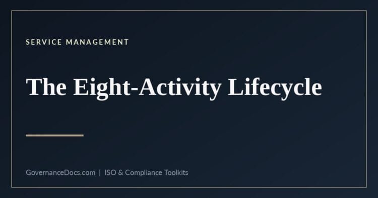 ITIL product and service lifecycle - the eight activities