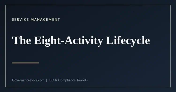 ITIL product and service lifecycle - the eight activities