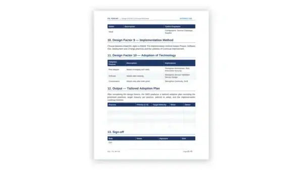 ITIL 5 Toolkit — design factors and context workbook