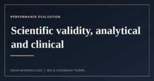 IVDR performance evaluation — scientific validity, analytical and clinical performance