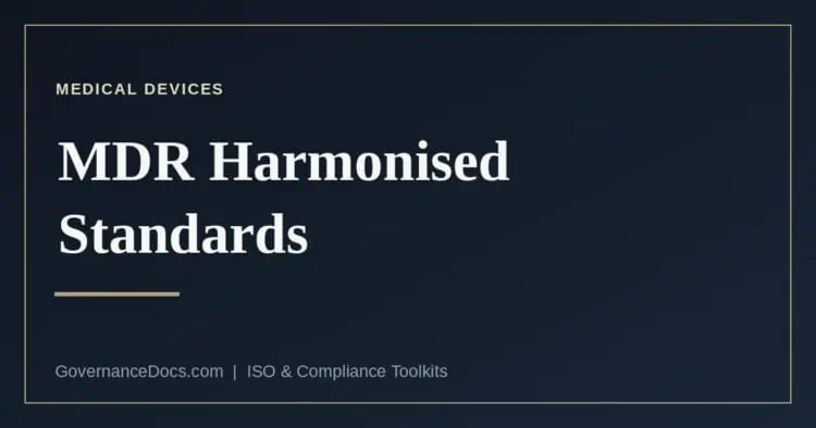 MDR harmonised standards and presumption of conformity