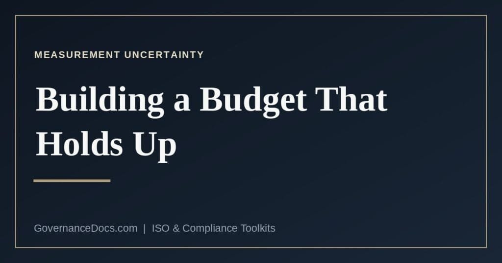 Measurement uncertainty budget for testing and calibration laboratories