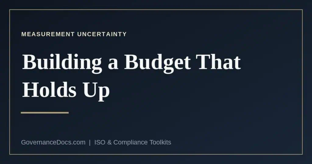 Measurement uncertainty budget for testing and calibration laboratories