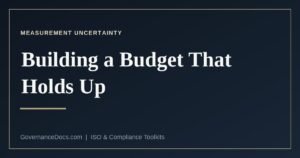 Measurement uncertainty budget for testing and calibration laboratories