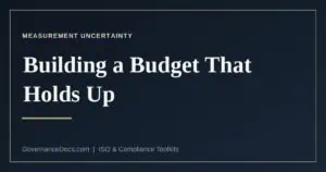 Measurement uncertainty budget for testing and calibration laboratories