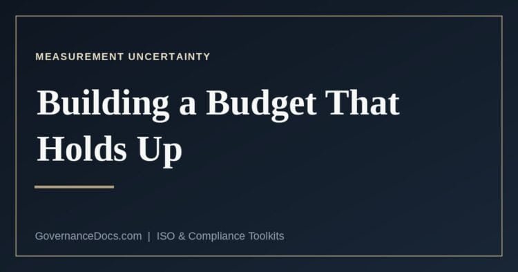 Measurement uncertainty budget for testing and calibration laboratories