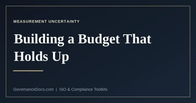 Measurement uncertainty budget for testing and calibration laboratories