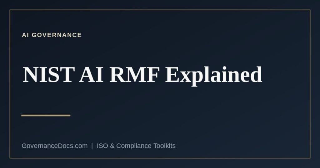 The NIST AI RMF four functions for AI risk management
