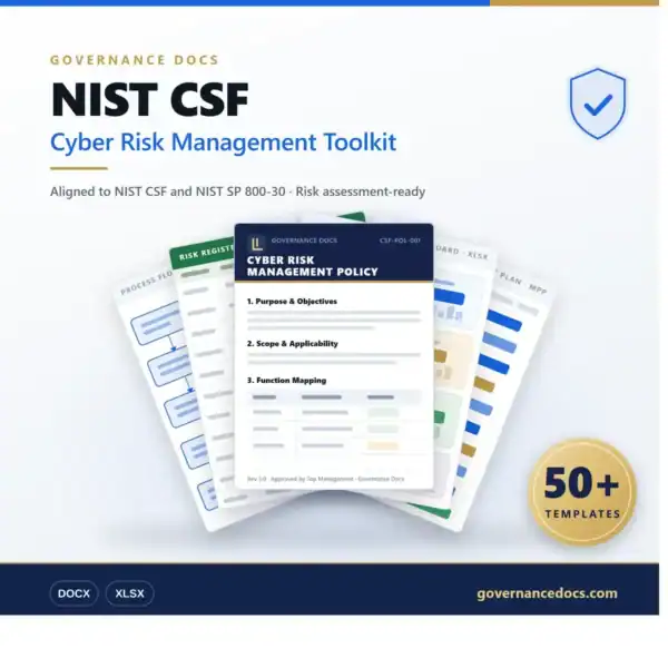 Cyber Risk Management Toolkit for NIST CSF compliance.